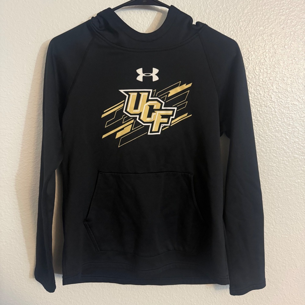 UCF Knights‎ NCAA Under Armour Vertical Logo Hoodie Sweatshirt Youth Size Large - Picture 3 of 8